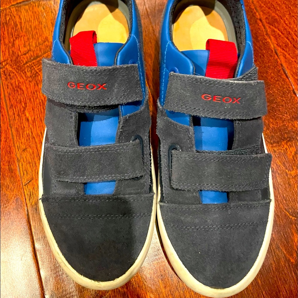 Geox Kids Logo print touch-strap trainers